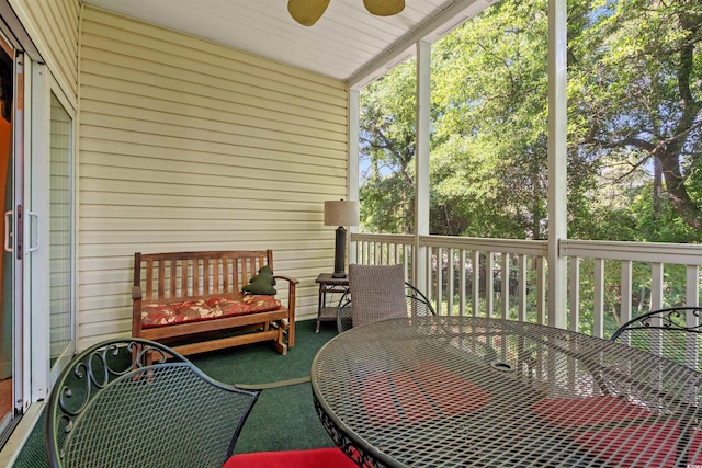 601 Hillside Dr Unit 4424, North Myrtle Beach, SC 29582 - sunroom / solarium featuring outdoor dining area and ceiling fan