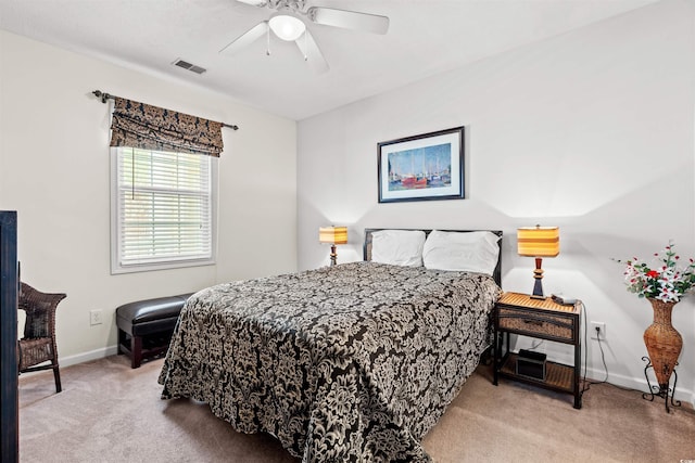 601 Hillside Dr Unit 4424, North Myrtle Beach, SC 29582 - bedroom with light carpet, baseboards, and ceiling fan