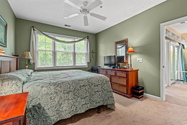 601 Hillside Dr Unit 4424, North Myrtle Beach, SC 29582 - bedroom featuring carpet floors, baseboards, and a ceiling fan