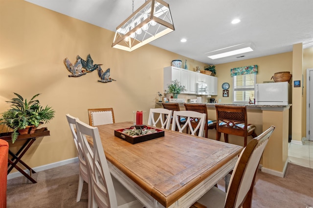 601 Hillside Dr Unit 4424, North Myrtle Beach, SC 29582 - dining space featuring light colored carpet, baseboards, and recessed lighting