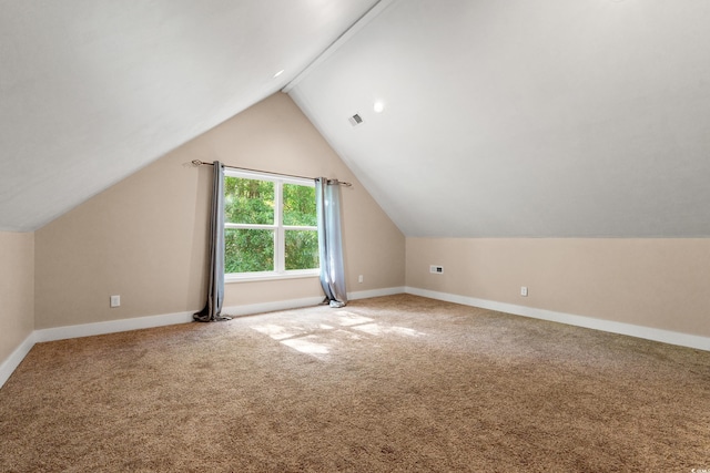 54 River Birch Ln, Pawleys Island, SC 29585 - additional living space with baseboards, carpet, and lofted ceiling