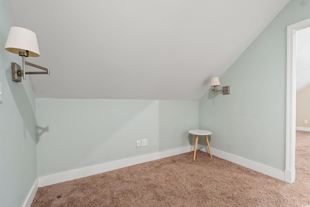 54 River Birch Ln, Pawleys Island, SC 29585 - additional living space featuring carpet, vaulted ceiling, and baseboards