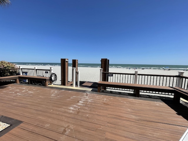 9500 Shore Dr Unit 17B, Myrtle Beach, SC 29572 - wooden deck featuring a water view
