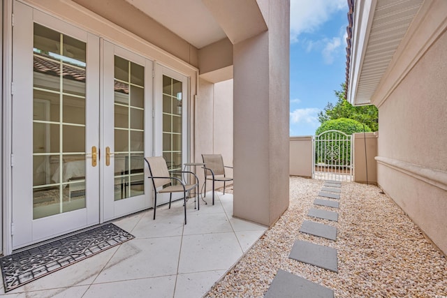 8546 San Marcello Dr Unit 1-102, Myrtle Beach, SC 29579 - view of patio / terrace with french doors and a gate