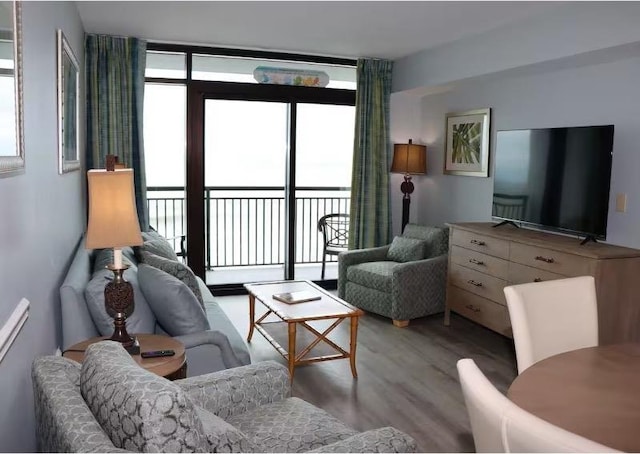 3000 Ocean Blvd N Unit 508, Myrtle Beach, SC 29577 - living area with wood finished floors