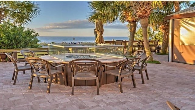 3000 Ocean Blvd N Unit 508, Myrtle Beach, SC 29577 - view of patio / terrace featuring a water view and outdoor dining space