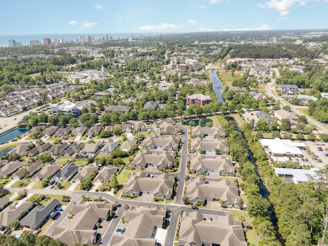 1435 Saint Thomas Cir Unit E-1, Myrtle Beach, SC 29577 - aerial view of property's location with a large body of water, nearby suburban area, and nearby urban area