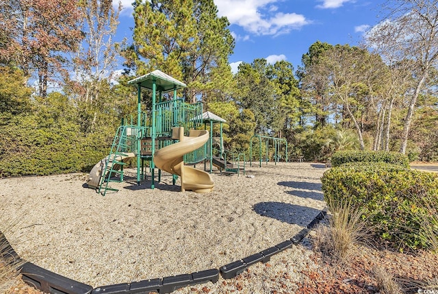 view of community jungle gym