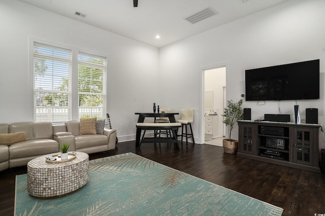 1279 Fiddlehead Way, Myrtle Beach, SC 29579 - living room featuring wood finished floors, baseboards, and recessed lighting