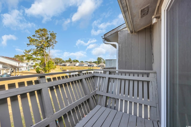 balcony with a residential view