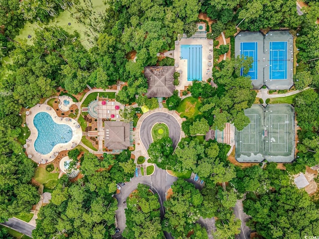 1206 Spinnaker Dr, North Myrtle Beach, SC 29582 - aerial overview of property's location with a pool area