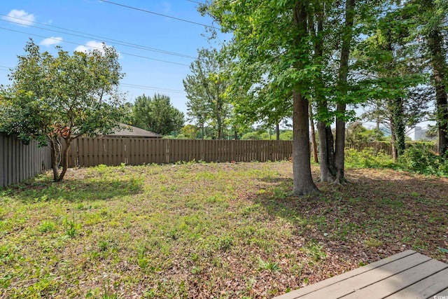 view of fenced backyard