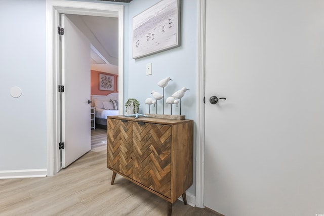 1501 S Ocean Blvd Unit 1250, Myrtle Beach, SC 29577 - hall with light wood-style flooring and baseboards