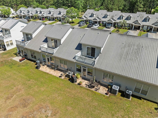 aerial perspective of suburban area