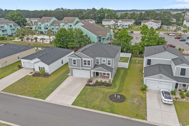 aerial perspective of suburban area