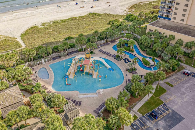 400 Melrose Pl Unit 14E, Myrtle Beach, SC 29572 - bird's eye view of a pool area