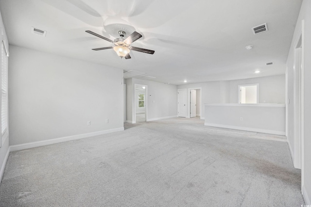 1303 Bermuda Grass Dr, Myrtle Beach, SC 29579 - empty room featuring attic access, ceiling fan, carpet flooring, baseboards, and recessed lighting