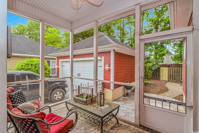 212 Greenwich Dr, Conway, SC 29526 - sunroom with ceiling fan
