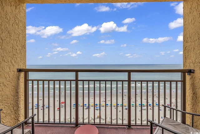 6900 N Ocean Blvd Unit 1437, Myrtle Beach, SC 29572 - balcony featuring view of water and beach