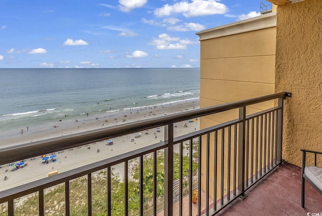 6900 N Ocean Blvd Unit 1437, Myrtle Beach, SC 29572 - balcony with view of water and beach