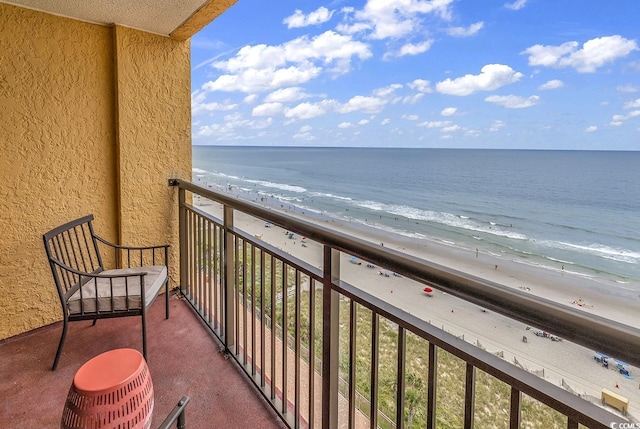 6900 N Ocean Blvd Unit 1437, Myrtle Beach, SC 29572 - balcony with view of water and beach