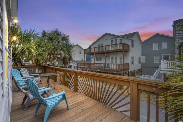 view of deck at dusk