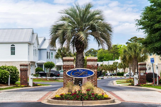 view of community sign