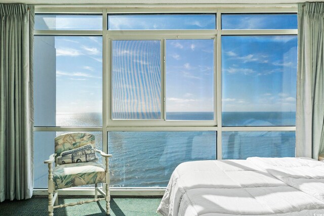2511 S Ocean Blvd S Unit 1802B, Myrtle Beach, SC 29577 - carpeted bedroom with a water view
