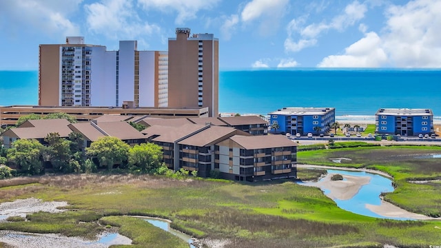 9501 Shore Dr Unit A-211, Myrtle Beach, SC 29572 - drone / aerial view of a large body of water and apartment complex / building
