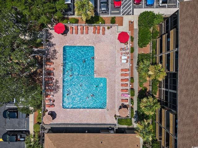 9501 Shore Dr Unit A-211, Myrtle Beach, SC 29572 - bird's eye view of a pool area