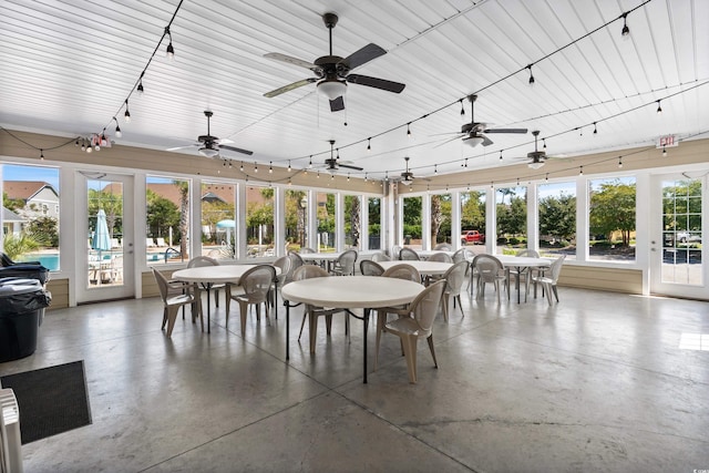 view of sunroom / solarium