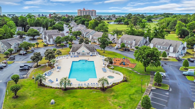 503 20th Ave N Unit 46B, North Myrtle Beach, SC 29582 - drone / aerial view of a nearby body of water and a pool area