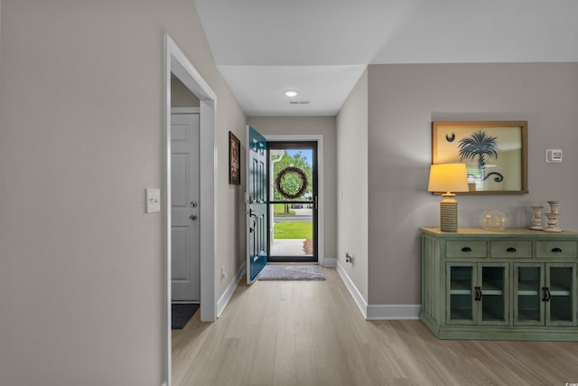 1307 Collins Park St, Conway, SC 29526 - foyer entrance featuring light wood-type flooring and baseboards