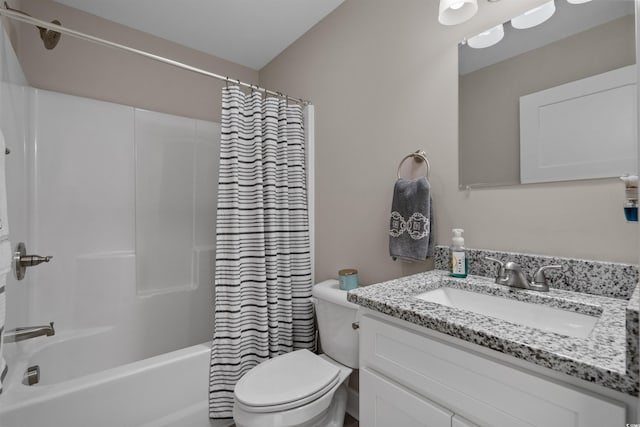 1307 Collins Park St, Conway, SC 29526 - bathroom with toilet, vanity, and shower / bath combination with curtain