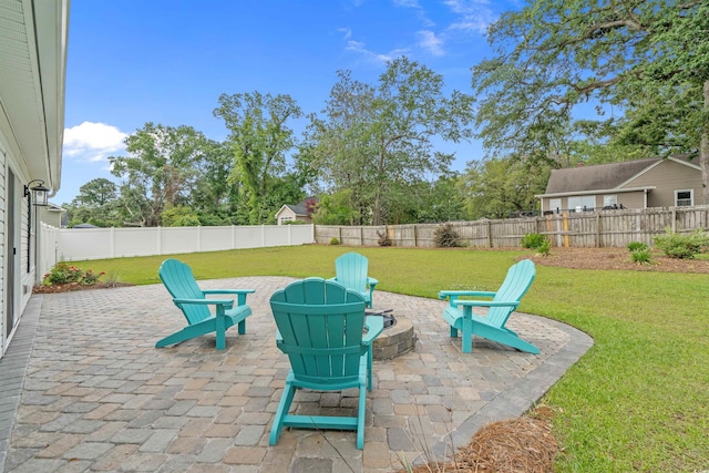 1307 Collins Park St, Conway, SC 29526 - view of patio / terrace with an outdoor fire pit