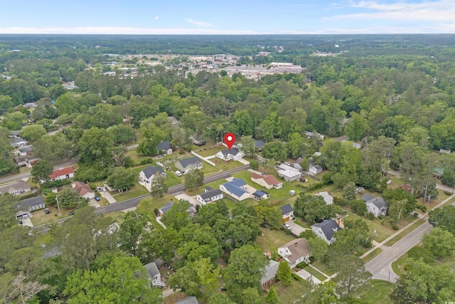 1307 Collins Park St, Conway, SC 29526 - aerial view of property and surrounding area with a forest and nearby suburban area