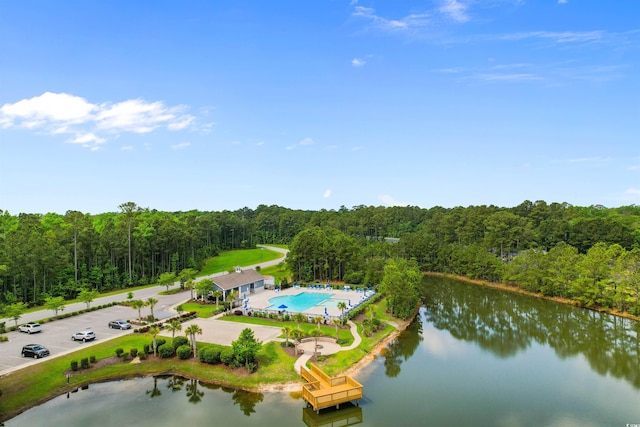 736 Flowering Branch Ave, Little River, SC 29566 - bird's eye view of a heavily wooded area and a nearby body of water