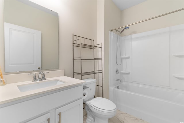 736 Flowering Branch Ave, Little River, SC 29566 - bathroom with marble look tile flooring, vanity, and shower / bath combination