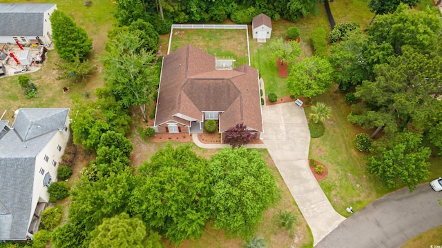 view from above of property