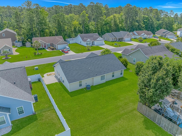 aerial view of residential area