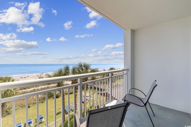 2000 N Ocean Blvd Unit 315, Myrtle Beach, SC 29577 - balcony featuring view of water and beach