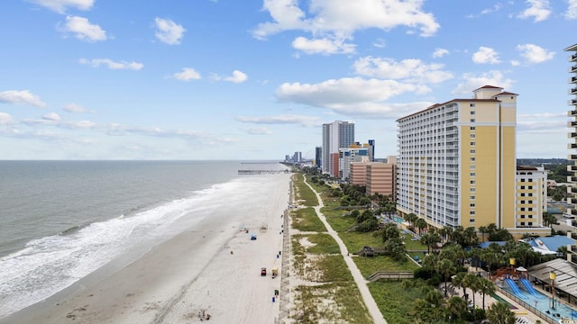 water view featuring local beach