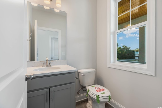 61 Yale Pl, Pawleys Island, SC 29585 - bathroom with toilet, vanity, and baseboards
