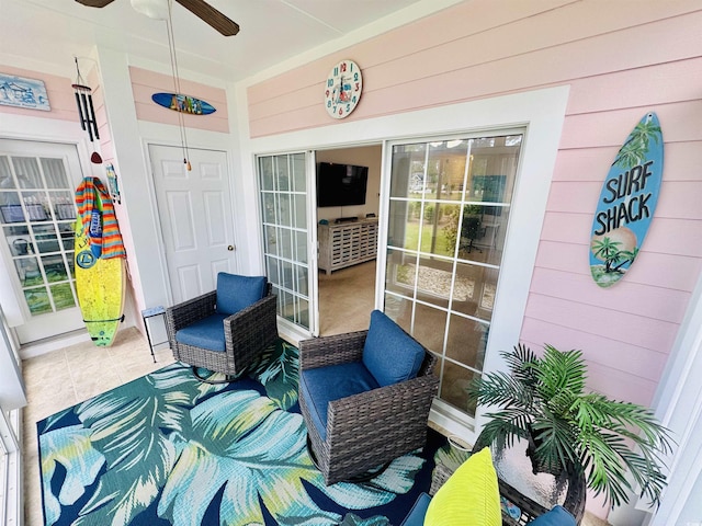 4783 Wild Iris Dr Unit 101, Myrtle Beach, SC 29577 - entrance to property with ceiling fan and covered porch
