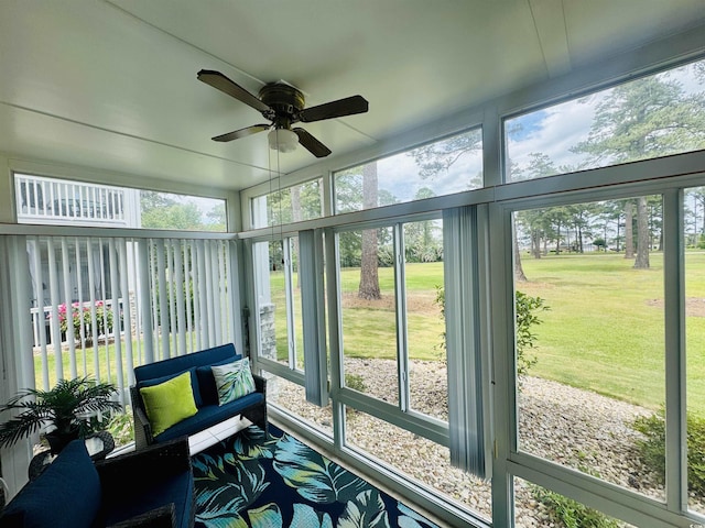 4783 Wild Iris Dr Unit 101, Myrtle Beach, SC 29577 - sunroom / solarium with a ceiling fan and healthy amount of natural light