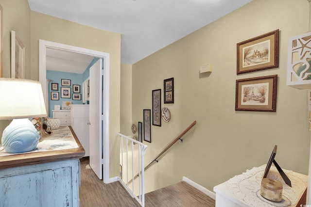 stairs with baseboards