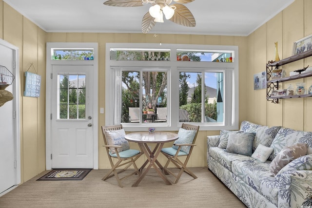 view of sunroom