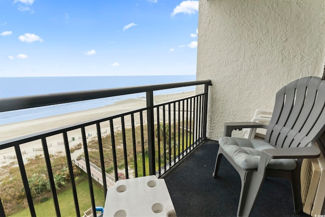 6804 N Ocean Blvd Unit 829, Myrtle Beach, SC 29572 - balcony featuring view of water and beach