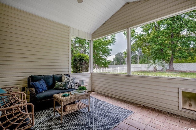 100 Woodlyn Ave, Little River, SC 29566 - sunroom / solarium with lofted ceiling, plenty of natural light, and outdoor lounge area