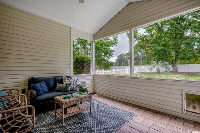 100 Woodlyn Ave, Little River, SC 29566 - sunroom / solarium with lofted ceiling and plenty of natural light